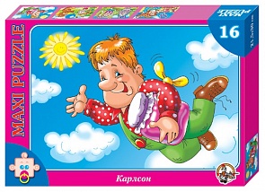 Пазл макси «Карлсон», 16 элементов (Десятое королевство, 00326ДК)